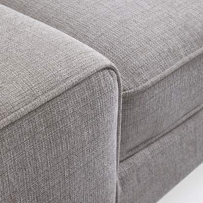 Brandy Channel Tufting Sectional with Coffee Table-Gray