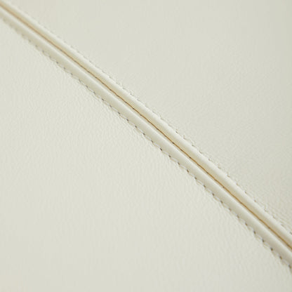 Piano Beige Leather Sofa-Beige