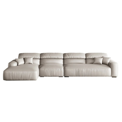 Chestnut Brown Leather Sectional