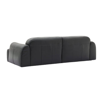 Brenley Modern Italian Leather Sofa-Black