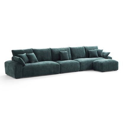 The Empress Green Sofa and Ottoman-Green-175.6″