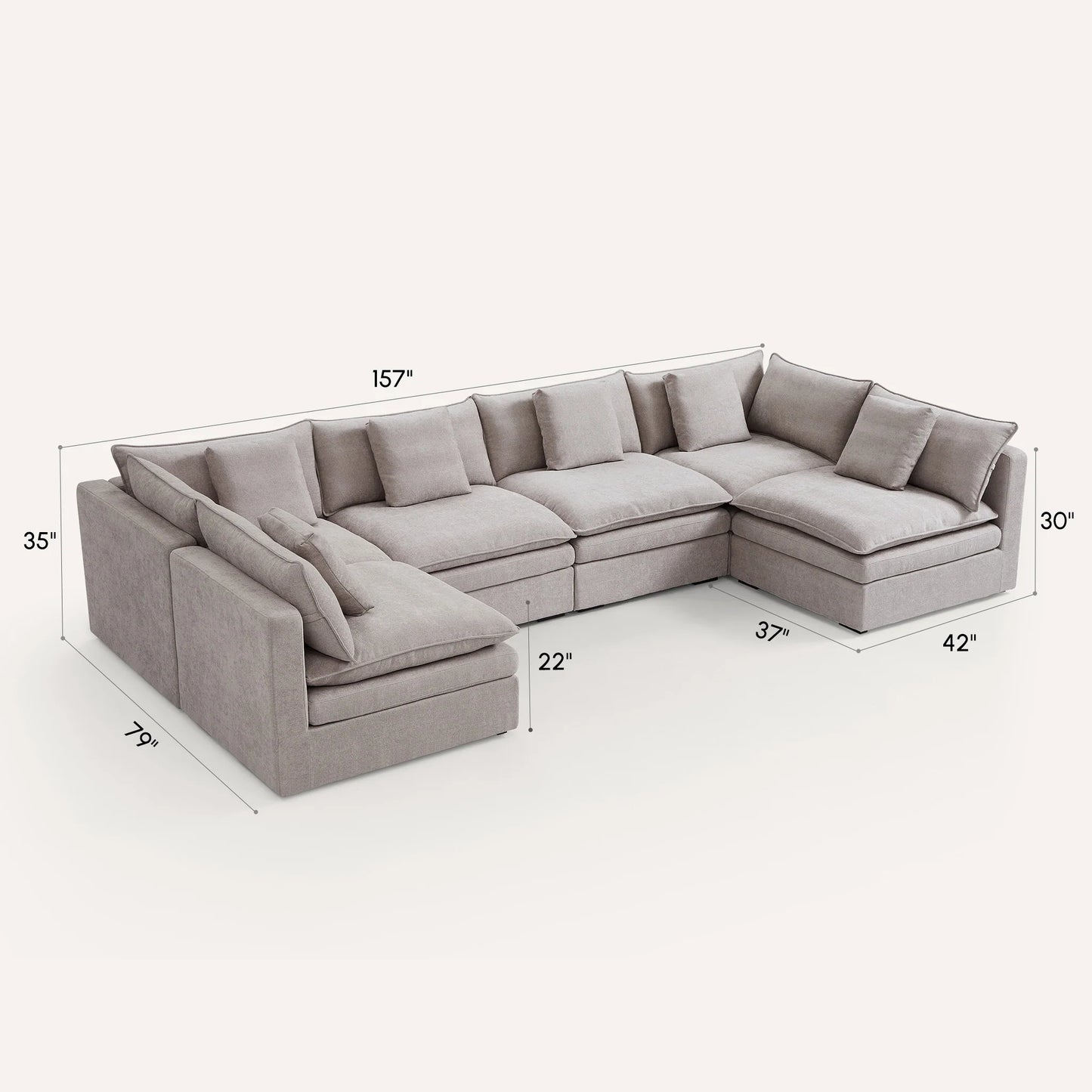 Burger Modular U-Sectional