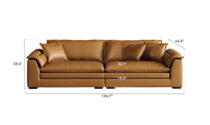 Sandwich Genuine Leather Sofa