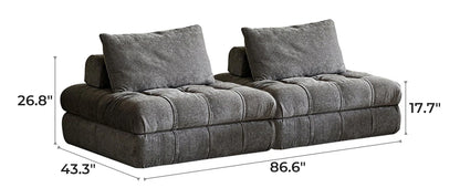 Block Modular Gray Sectional