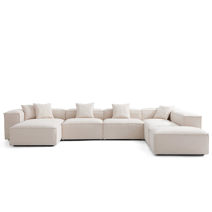 Freedom Modular Khaki Open End Sectional Sofa-Khaki-177.2"-High
