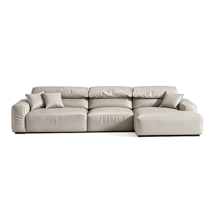 Chestnut Brown Leather Sectional