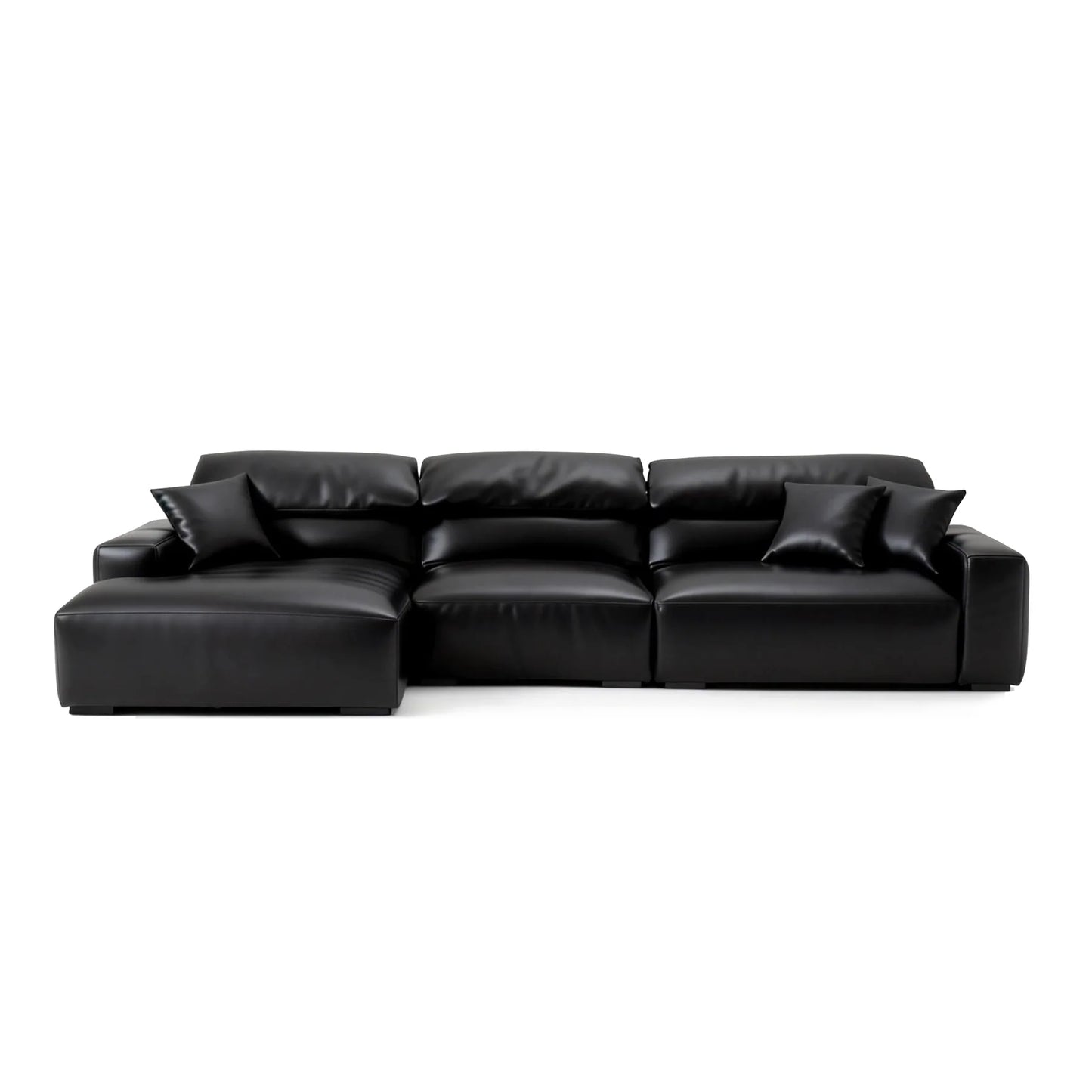 Chestnut Brown Leather Sectional