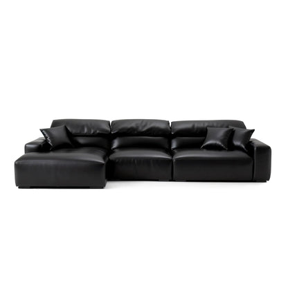 Chestnut Brown Leather Sectional