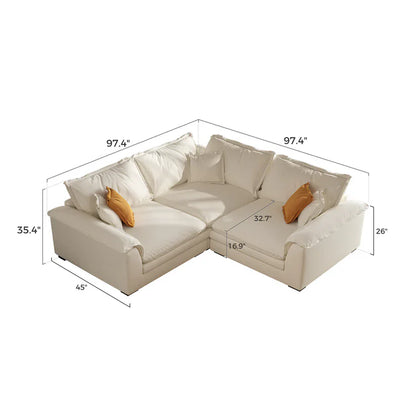 Sandwich Corner Sectional Set / Air Leather