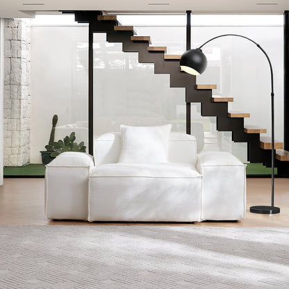 Freedom Modular White Accent Armchair-White
