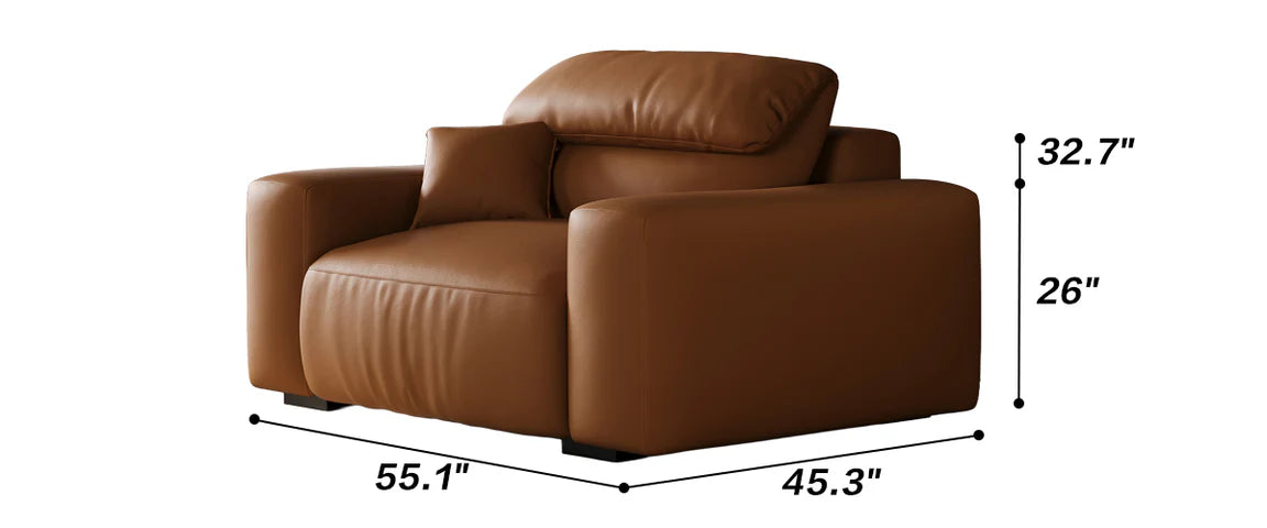 Chestnut Brown Leather Armchair
