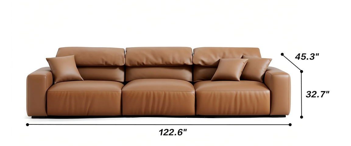 Chestnut Brown Leather Sofa