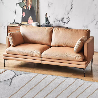 Chic Light Brown Leathaire Couch-Camel