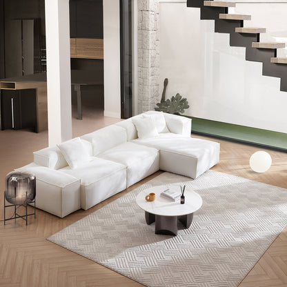 Freedom Modular Khaki Sectional Sofa-White