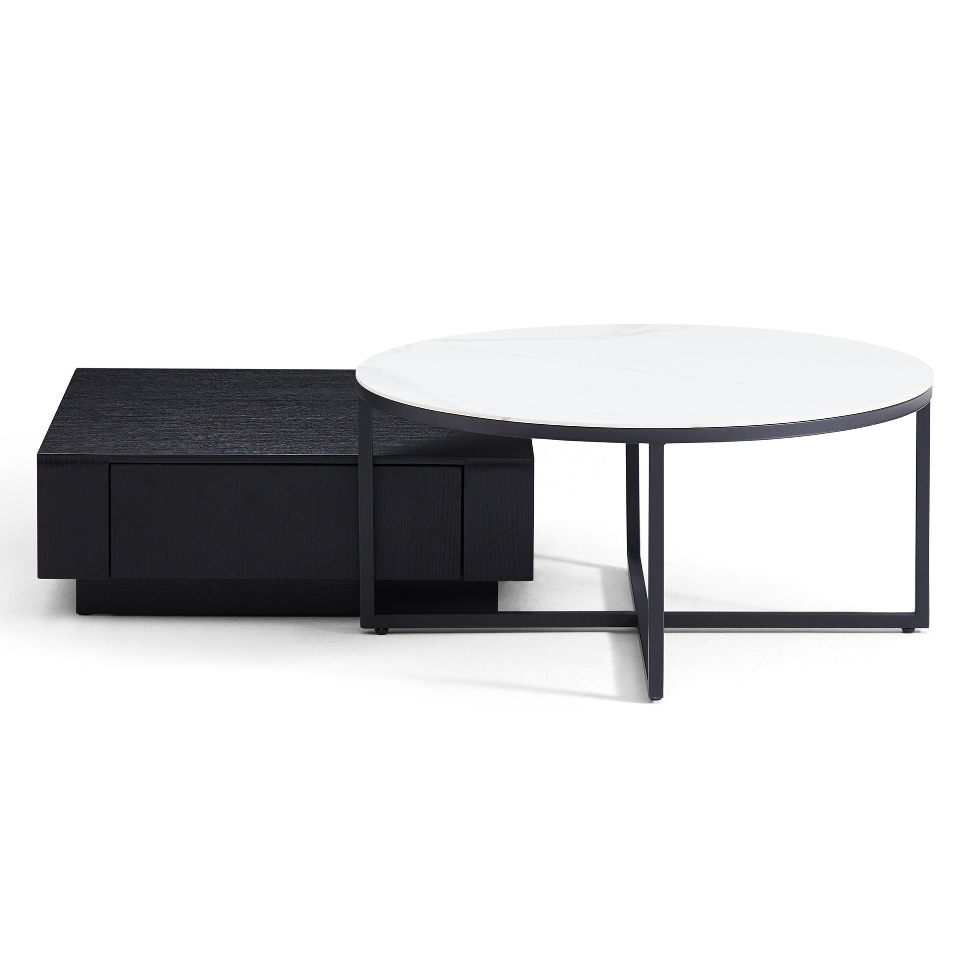 Clarence Round & Square Coffee Table Set-31.5″ & 27.6″