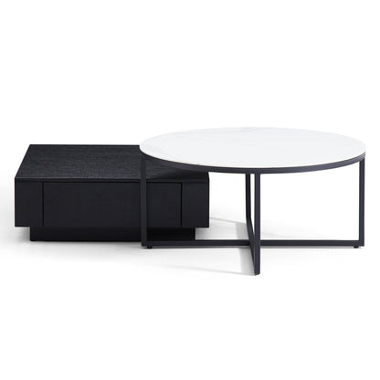 Clarence Round & Square Coffee Table Set-31.5″ & 27.6″