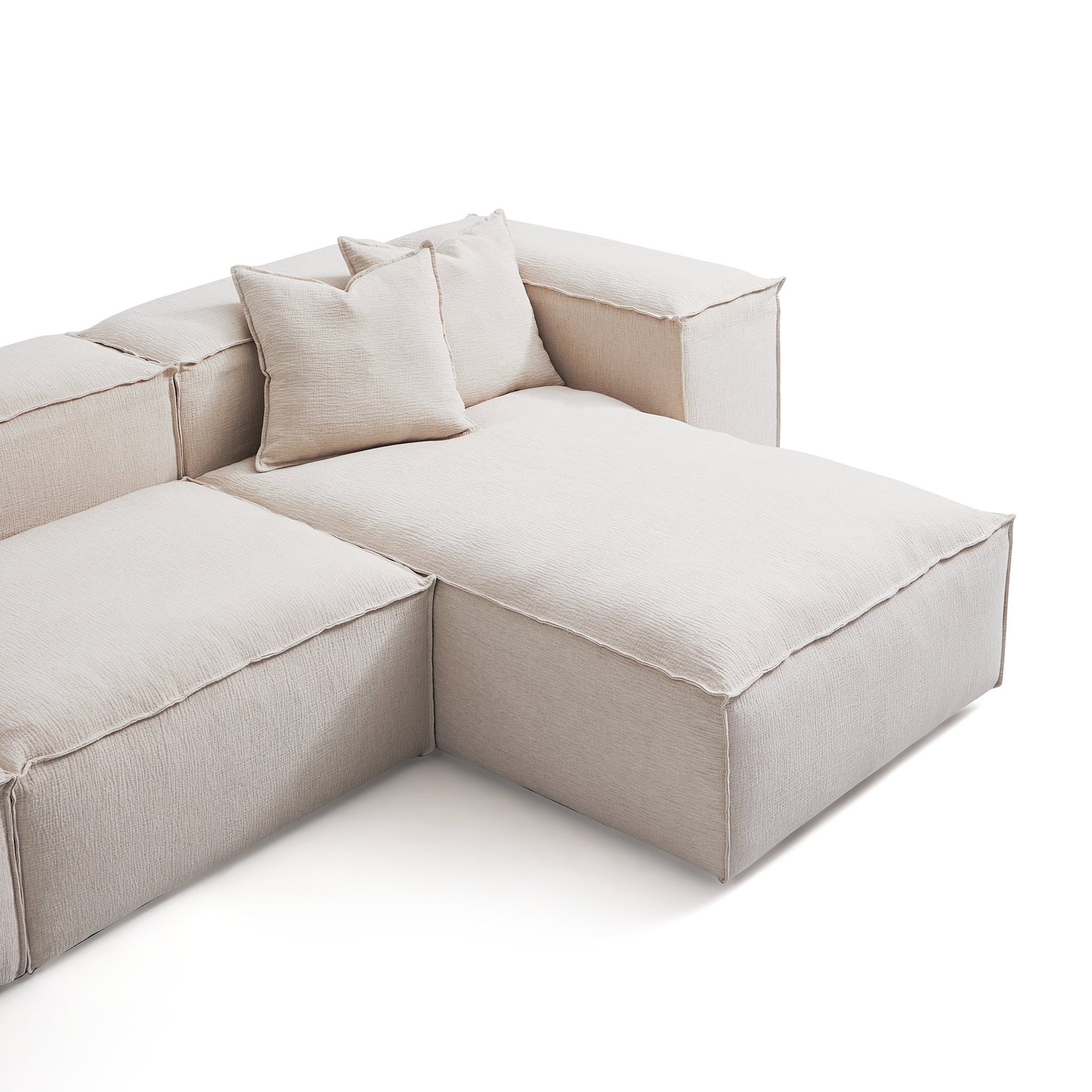 Freedom Modular Khaki U Shaped Sectional Sofa-Khaki