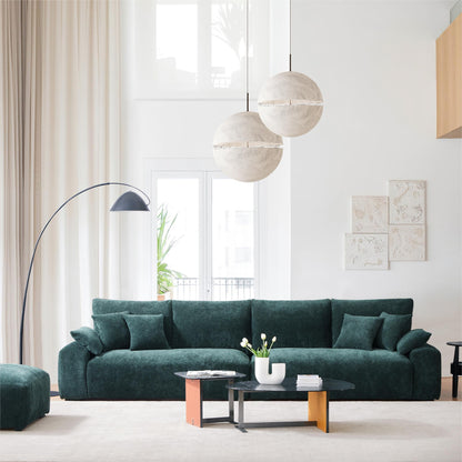 The Empress Green Sofa and Ottoman-Green
