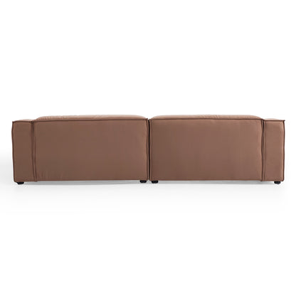 Luxury Minimalist Brown Fabric Daybed Sofa-Brown