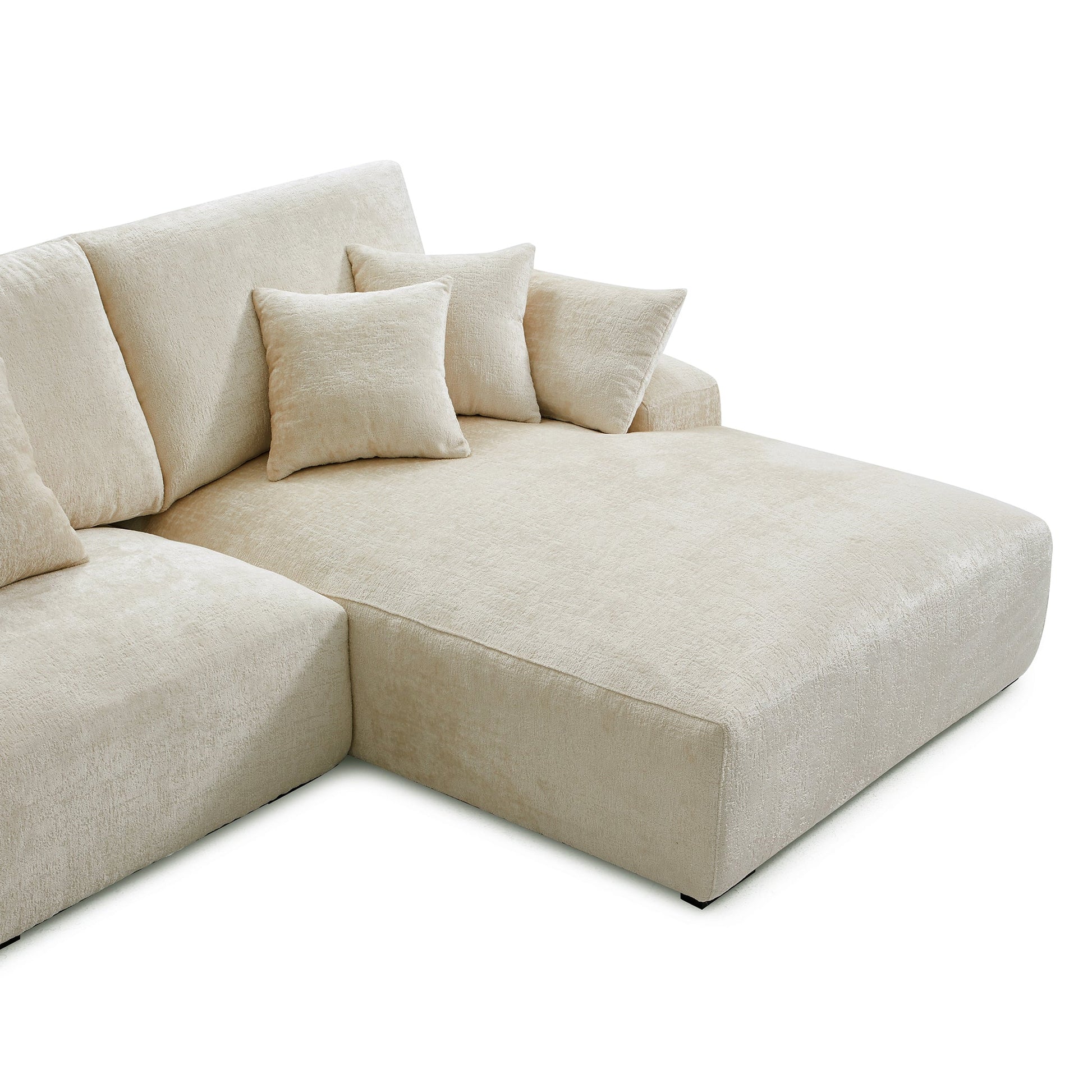 The Empress Gray U Shaped Sectional Sofa-Beige