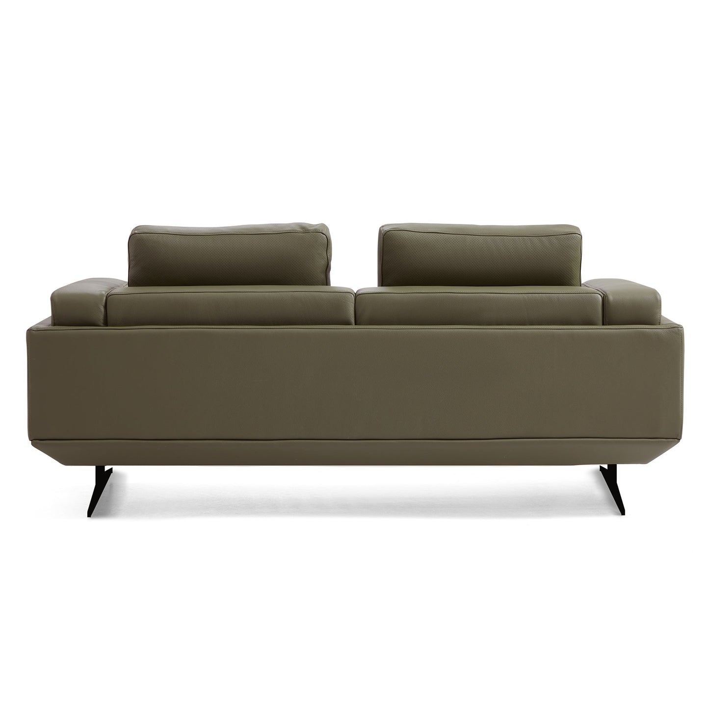 Olivia Top Grain Genuine Leather Sofa-Olive