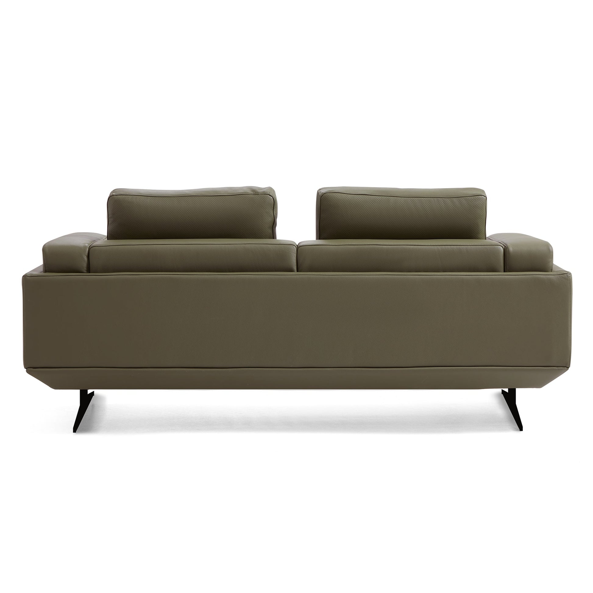 Olivia Top Grain Genuine Leather Sofa-Olive