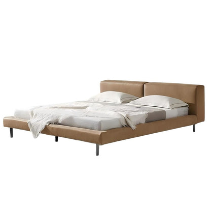 Charcoal Toast Leather Bed-Camel
