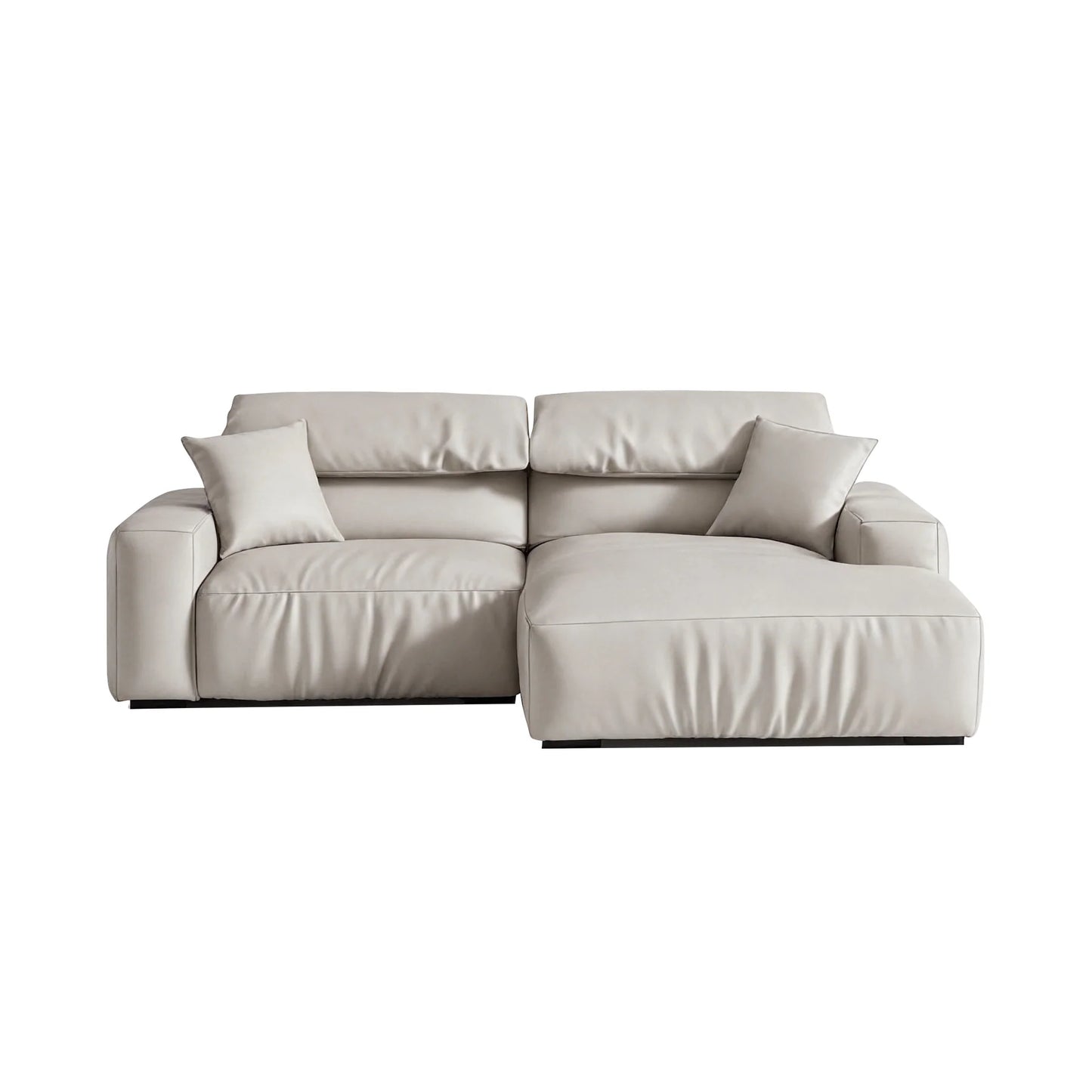 Chestnut Brown Leather Sectional