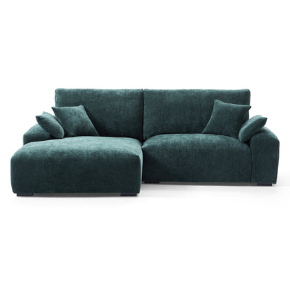 The Empress Green Sectional-Green-98.4″-Facing Left