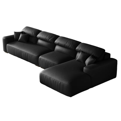 Chestnut Brown Leather Sectional
