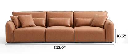 Milano Moda Minimalist Brown Sofa