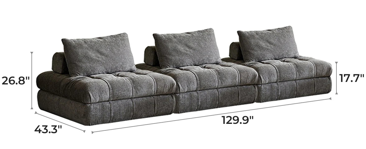 Block Modular Gray Sectional