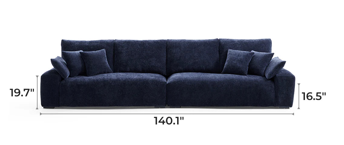 The Empress Navy Blue Sofa Set
