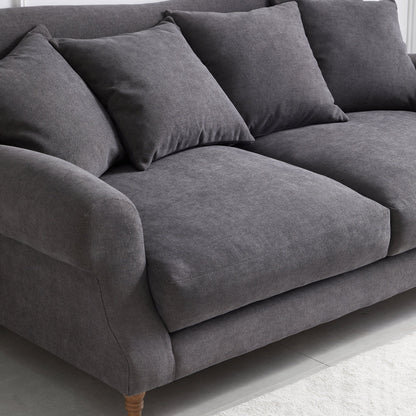 Isabelle Vintage Gray Fabric Sofa-Gray