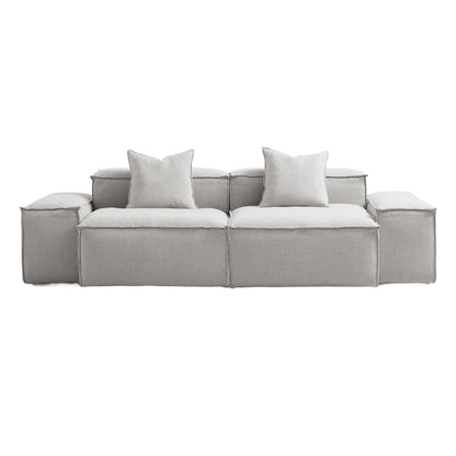 Freedom Modular Khaki Sofa-Gray-Low-106.3″