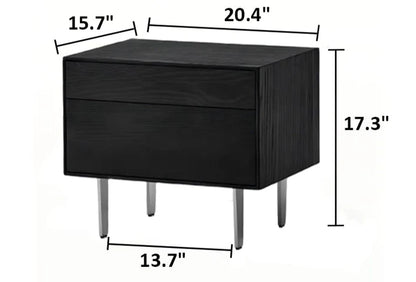 Timber Trio Wood Nightstand