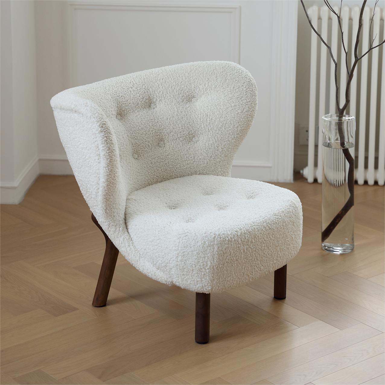 Scandinavian Shaun Accent Chair-White