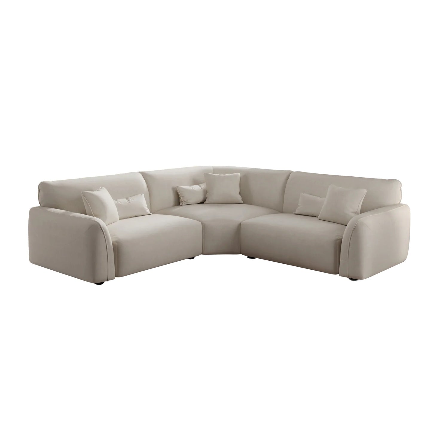 Milano Moda Minimalist Brown Corner Sofa