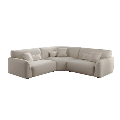 Milano Moda Minimalist Brown Corner Sofa