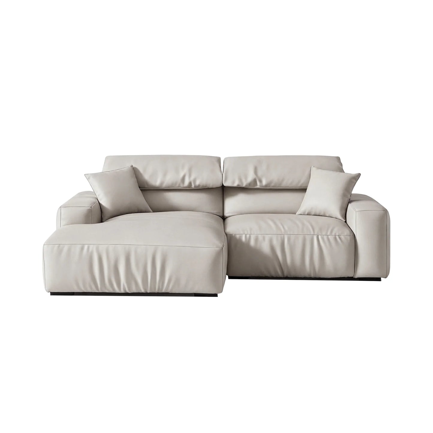 Chestnut Brown Leather Sectional