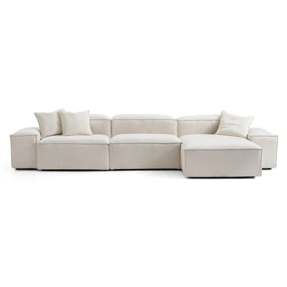 Freedom Modular Sectional Sofa-Beige-143.7"-Low