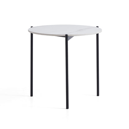 Milan White Marble Coffee Table Set-White-31.5″ & 19.7″