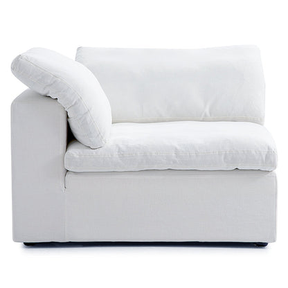Tender Wabi Sabi U Shaped White Sectional Sofa-White
