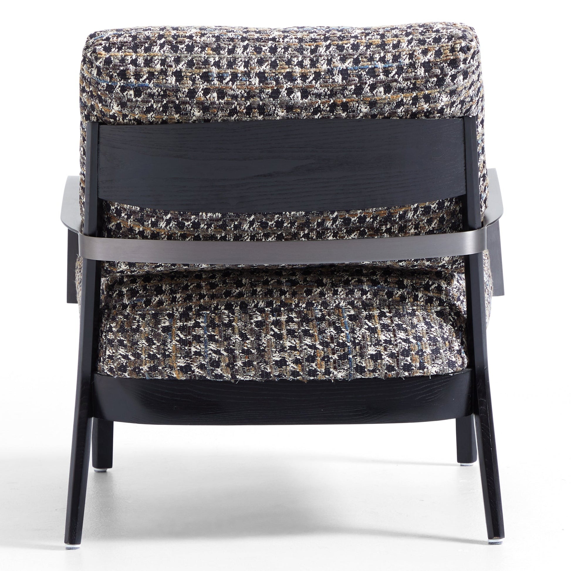 Charcoal Gary Flax Linen Minimalist Leisure Chair-Black