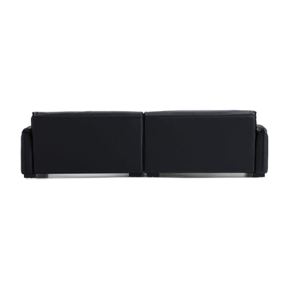 Anorea Contemporary Minimalist Sofa-Black