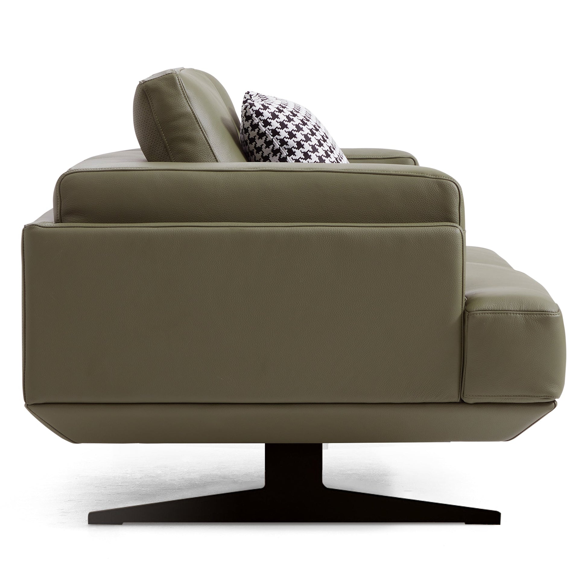 Olivia Top Grain Genuine Leather Sofa-Olive