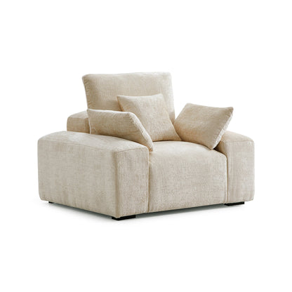 The Empress Gray Armchair-Beige