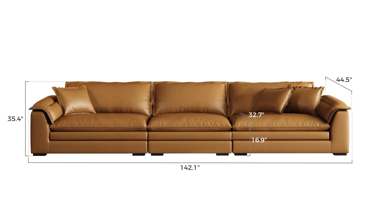 Sandwich Genuine Leather Sofa