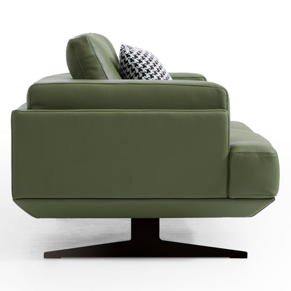 Olivia Top Grain Genuine Leather Sofa-Green