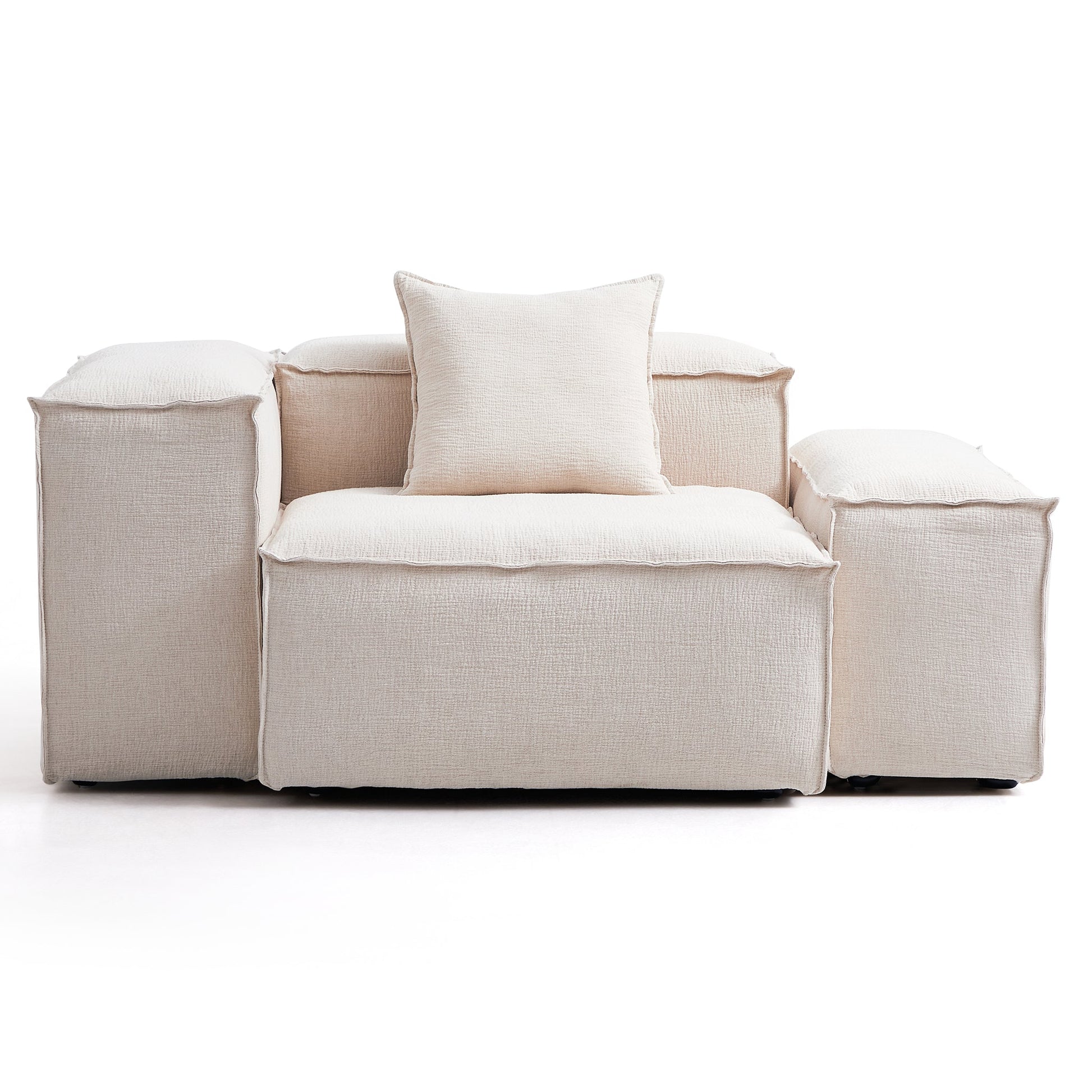 Freedom Modular Khaki Accent Armchair-Khaki-Low & High